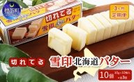 3ヵ月 定期便 切れてる 雪印 北海道 バター（10g×10個入）×10個