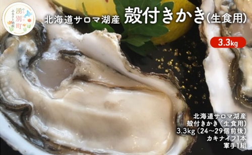 【国内消費拡大求む】北海道サロマ湖産　殻付きかき 生食用 3.3kg