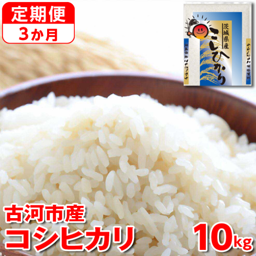 【定期便 3か月】【新米】令和6年産 古河市産コシヒカリ 10kg（5kg×2袋）◇｜米 コメ こめ ごはん ご飯 ゴハン 白飯 単一米 国産 コシヒカリ こしひかり 10kg 定期便 3ヶ月 3回 茨城県 古河市_DP43 1317522 - 茨城県古河市