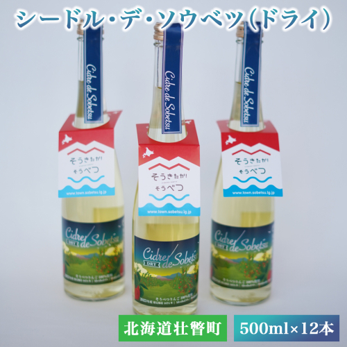 シードル・デ・ソウベツ（ドライ）500ml×12本 SBTA023 1317903 - 北海道壮瞥町