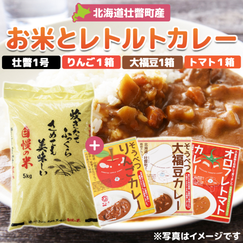 北海道壮瞥産　お米とレトルトカレー3種セット SBTA047 1317954 - 北海道壮瞥町