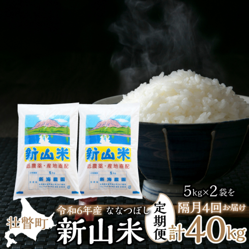 ◆令和5年産米◆新山米(ななつぼし)5kg×2袋 10kg 隔月4回お届け SBTC003 1318026 - 北海道壮瞥町