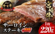 【最速便】宮崎牛 サーロインステーキ 1枚220g_M243-036-Z
