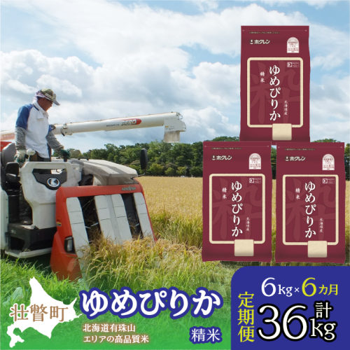 【令和6年産 新米 6ヶ月定期配送】（精米6kg）ホクレンゆめぴりか（精米2kg×3袋） SBTD031 1318362 - 北海道壮瞥町