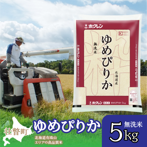 【新米】【令和7年産】（無洗米5kg）ホクレンゆめぴりか SBTD058 1318425 - 北海道壮瞥町