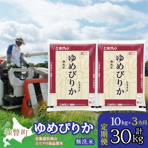 【令和6年産 新米 3ヶ月定期配送】（無洗米10kg）ホクレンゆめぴりか（無洗米5kg×2袋） SBTD063 1318429 - 北海道壮瞥町