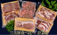 涌谷町産三元豚食べ比べセット 2kg