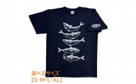 地域限定オリジナルデザイン　綿Tシャツ（ネイビー）　サイズ：XL【R01017】