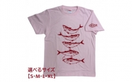地域限定オリジナルデザイン　綿Tシャツ（ライトピンク）　サイズ：S【R01019】