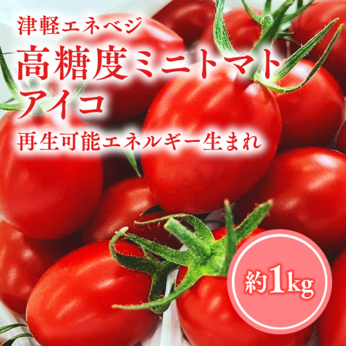 6月以降順次発送　「高糖度ミニトマト（アイコ）」約1kg 再生可能エネルギー生まれ 1326661 - 青森県平川市