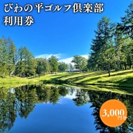 びわの平ゴルフ倶楽部利用券3，000円