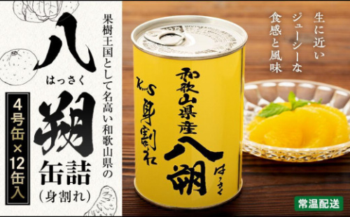 和歌山県産八朔缶詰（身割れ）425ｇ×12缶セット【入金確定後より7営業日以内に発送予定】【KF7】 1327089 - 和歌山県那智勝浦町