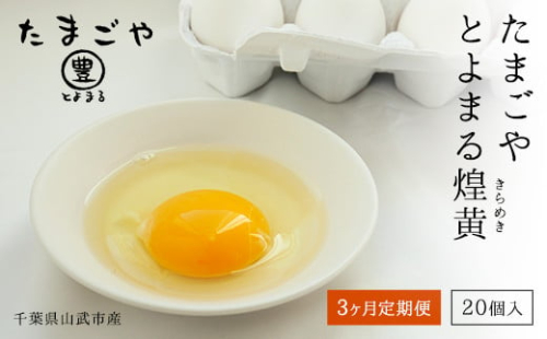 3ヶ月定期便 たまごやとよまる 煌黄20個 たまご 卵 玉子 料理 千葉県 山武市 SMAS004 1328110 - 千葉県山武市