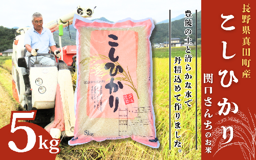 米 令和7年産 コシヒカリ 関口さんちのお米 5kg 1回 回数 お米 精米 白米 ブランド米 ご飯 1331554 - 長野県上田市