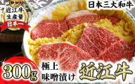 【カネ吉山本】近江牛味噌漬け300g（2～3枚）【Y152U1】