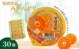 愛媛県産のみかんの果実と果汁をたっぷりと閉じ込めたゼリーが大容量！30個入っています。さっぱりしているのでペロリとお召し上がりいただけます。冷やしてお楽しみいただくのがおすすめです！※お申込内容の不備