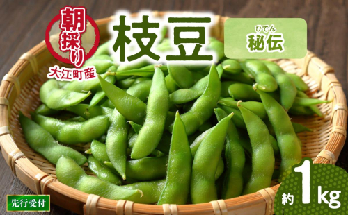 《先行受付》枝豆（秘伝）約1kg【2026年9月下旬より順次発送予定】 022-005 1334406 - 山形県大江町