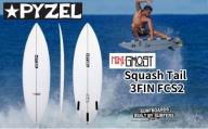 PYZEL SURFBOARDS MINI GHOST Squash Tail 3FIN FCS2 パイゼル サーフボード サーフィン【5'2 18 1/2 2 5/16 24.10L】