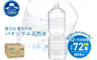 《12ヵ月定期便》富士山蒼天の水 2L×6本（1ケース）ラベルレス　