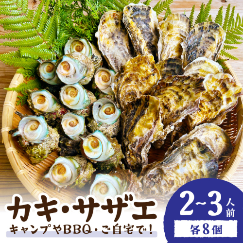 大人気！京丹後産・牡蠣とサザエのBBQセット　各8個（2～3人前）
 1335265 - 京都府京丹後市