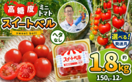 【1月発送】 高糖度 ミニトマト スイートベル （ ヘタなし ） 150g × 12P | 野菜 トマト ミニトマト プチトマト トマト 高糖度 トマト とまと 小分け 君津とまとガーデン 千葉 君津 きみつ