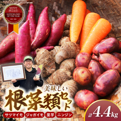 美味しい根菜類セット（サツマイモ・ジャガイモ・里芋・ニンジン）計4.4kg 1339841 - 京都府京丹後市