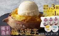 ME2IMO（ミツイモ）とろける焼き蜜芋3個 withジェラート80ml×2種