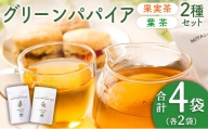 グリーンパパイアティー 2種 セット (果実茶＆葉茶) ティーバッグ 計4袋 宮崎県産