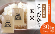 ＜令和6年産米 早期受付＞ 鮭川村 コシヒカリ 【玄米】 30kg （15kg×2袋）＜配送時期選べます＞
