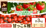 [1.8-269]　北海道当別町産化学農薬不使用ミニトマト：甘っ子 雅 3kg