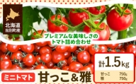 [0.9-268]　北海道当別町産化学農薬不使用ミニトマト：甘っ子 雅 1.5kg