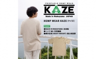 L372　KAZE麻素材ヘンプコットンTシャツ（キナリ）