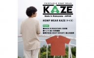 L377　KAZE麻素材ヘンプコットンTシャツ（レンガ）