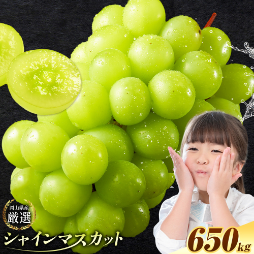 【2026年先行予約】厳選 シャインマスカット 1房 (約650g) ≪2026年9月上旬-11月上旬頃に出荷≫ 訳あり マスカット 送料無料 岡山県 浅口市 シャインマスカット ぶどう フルーツ 果物 贈り物 ギフト 国産 岡山県産 1349036 - 岡山県浅口市