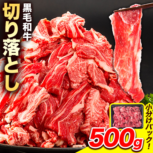 牛肉 黒毛和牛 切り落とし 500g《30日以内に出荷予定(土日祝除く)》 岡山県 浅口市 牛 牛肉 和牛 牛丼 カレー 小分け 小分けパック 250g 送料無料 1349037 - 岡山県浅口市