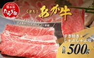 くまもとあか牛 すき焼き・しゃぶしゃぶ用 計500g すき焼き しゃぶしゃぶ  熊本県 ブランド牛 あか牛 肉 ヘルシー  赤身 牛肉 スライス ごちそう 105-0503