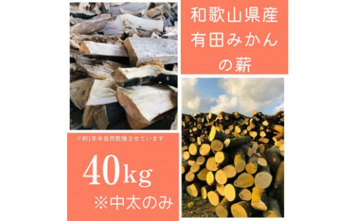 薪 キャンプ用 有田みかんの薪40kg(中太のみ) 1350265 - 和歌山県有田川町