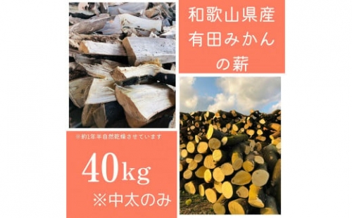 薪 キャンプ用 有田みかんの薪40kg(中太のみ) 1350265 - 和歌山県有田川町