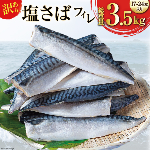 訳あり 減塩 無添加 塩サバ フィレ 総重量 3.5kg (17-24枚入) [足利本店 宮城県 気仙沼市 20564775] 魚介類 魚 海鮮 大容量 サバ さば 鯖 塩分控えめ サバフィレ サバフィーレ 鯖フィレ 塩サバフィレ 切り身 冷凍 訳アリ わけあり 1352374 - 宮城県気仙沼市