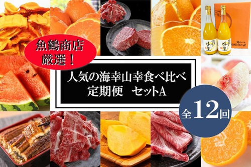 〈毎月定期便〉人気の海幸山幸食べ比べ セットA 【定期便全12回】【魚鶴厳選】◆ 1352815 - 和歌山県美浜町