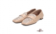 100周年マドラス 婦人靴 超ソフトタッチで軽量のスクエアモカシューズ [MAL0041](サイズ：22.5cm、カラー：ベージュコンビ)
