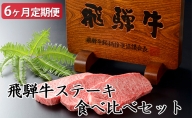 【6ヶ月定期便】飛騨牛ステーキ食べ比べセット