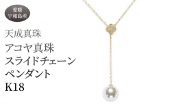 テリ・巻きともに優れたアコヤ真珠のペンダントです。モチーフ部分と留め具部分がスライド式アジャスターとなっており、お洋服やその日の気分に合わせて長さ調整が可能です。Pt、K18、K18PGの3色展開です