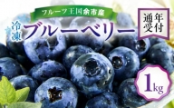 フルーツ王国余市産 冷凍ブルーベリー 1㎏ 【ニトリ観光果樹園】