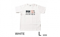HELLY HANSEN　×　HAKUBA　Tシャツ　ホワイト・Lサイズ(メンズ・レディース兼用)【1513783】