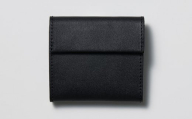 【KENTO HASHIGUCHI】コンパクト財布 ブラック（leather half wallet black）