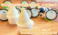 十勝産生乳の旨み！カップアイス 16個セット TOKACHINO MILK（ミルク）・ CAMEMBERT（カマンベール）[C1-18]