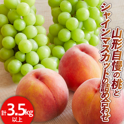 山形自慢の桃とシャインマスカットの詰め合わせ 秀品 3.5kg 以上【令和8年産先行予約】 FS24-153 1360045 - 山形県山形市