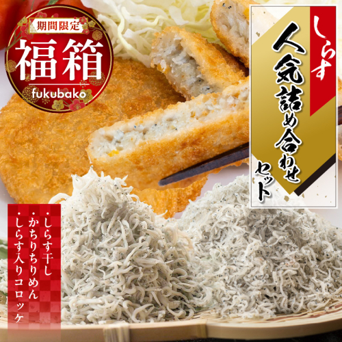 【福箱★2026】 丸久水産 人気詰め合わせセット しらす干し かちりちりめん しらす入りコロッケ H018-052 1360180 - 愛知県碧南市