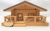 ログハウス小物入れキット（オリジナルWelcomeプレート） ／ 木製キット ログハウス 小物入れ 千葉県